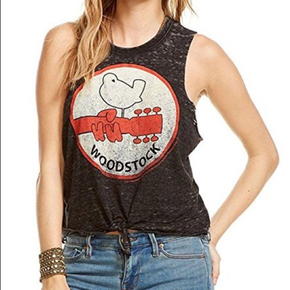 Chaser Tops - Chaser Woodstock Bird on Guitar Tank Small